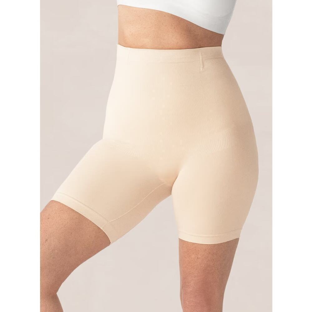Shapermint Women's All Day Everyday High Waisted Shaper Short Size M/L Beige NWT